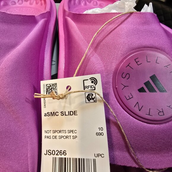 Adidas Women's Stella McCartney Slides Lilac Mule JS0266 Size 8 NEW PURPLE - Picture 4 of 13